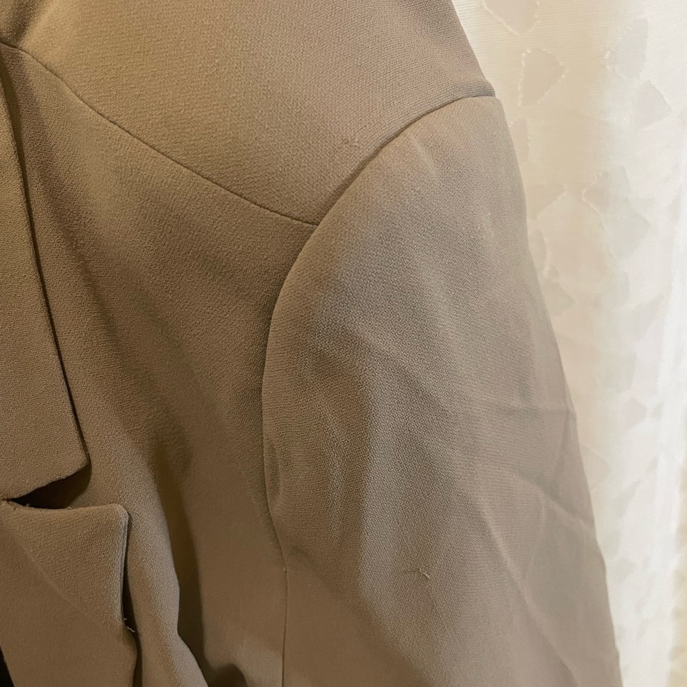 Taupe Women's Blazer Jacket - Picture 4 of 4